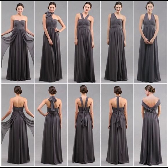 Jenny Yoo Wedding Bridesmaid Collection Nordstrom Aiden Convertible Dress Size 4 - Picture 2 of 12
